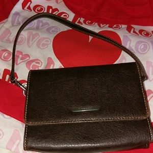 Nine West Tiny Brown Wristlet